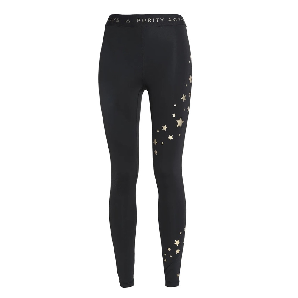PURITY ACTIVE Metallic printed jersey leggings